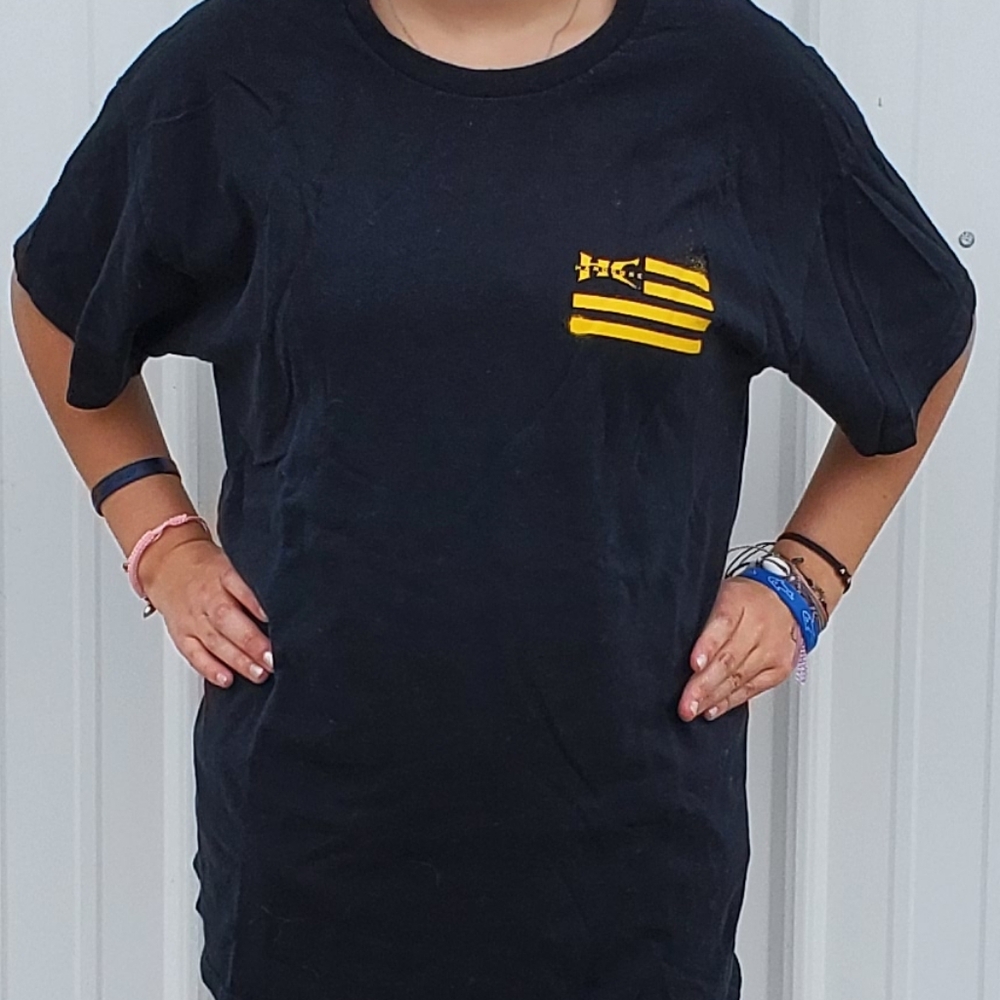 Hardcore black tshirt with logo large